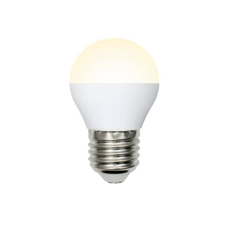 Лампочка светодиодная шар белая E27 9W 3000K Volpe LED-G45-9W/WW/E27/FR/NR