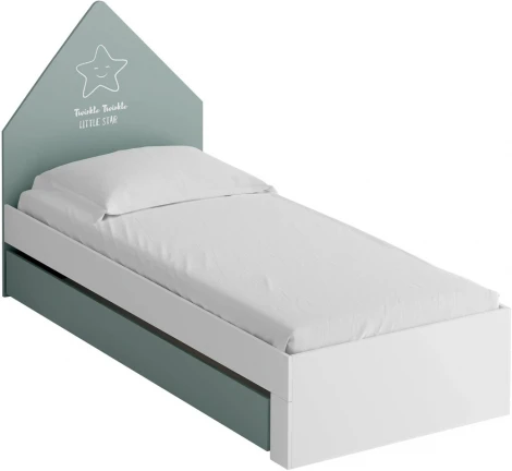 Кровать Campi light ОГОГО (арт.727116), (ЛДСП/Белый,Ясень Коимбра)