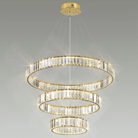 Подвесная люстра ярусная большая Vekia 5015/88L Odeon Light (LED, 220V, на тросе)