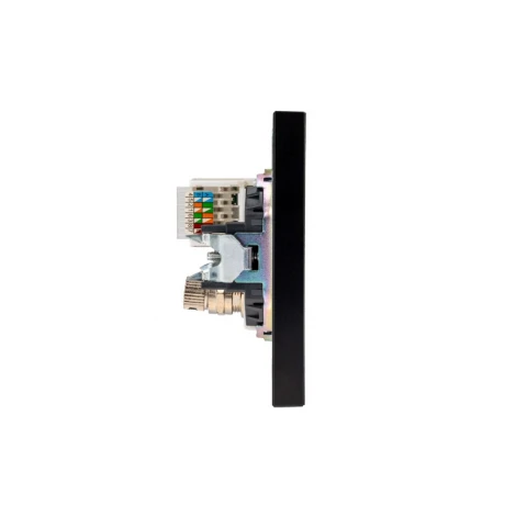 Розетка компьютерная RJ45 кат6 + TV с/у антрацит Kranz Strong KR-78-0722-5