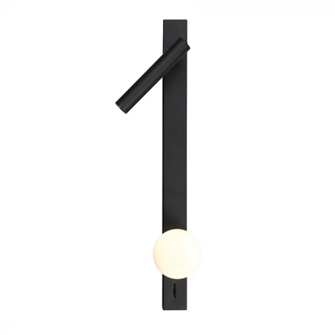 Настенный светильник Joseph A2172AP-2BK Arte Lamp (LED, 220V, выключатель, шар)