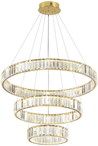 Подвесная люстра ярусная большая Vekia 5015/88L Odeon Light (LED, 220V, на тросе)