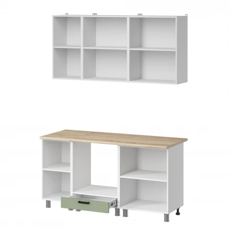 МК Аленушка 1,6м в.6 Астра Фисташка,скоба черный,сонома Аленушка 00-00285023