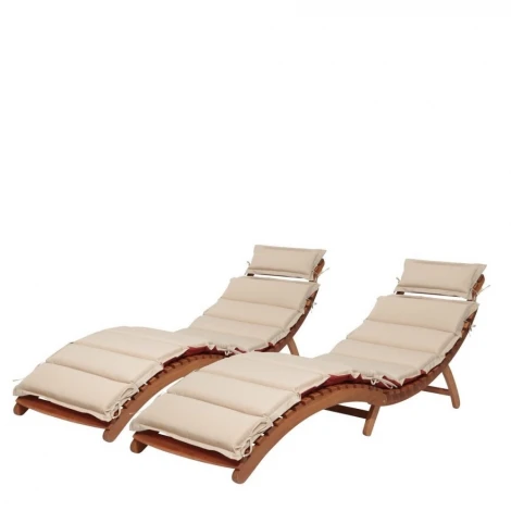 Комплект шезлонги и столик AFM-803A-T133 Beige (2+1) Afina