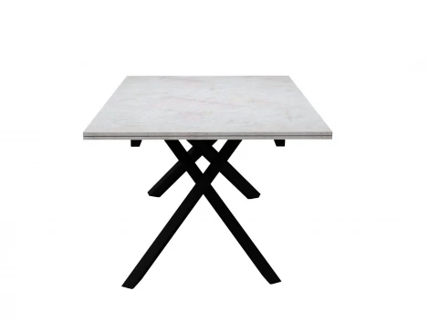 Стол DikLine DX140M Хромикс белый/опоры черные (2 уп.) 00-00084257