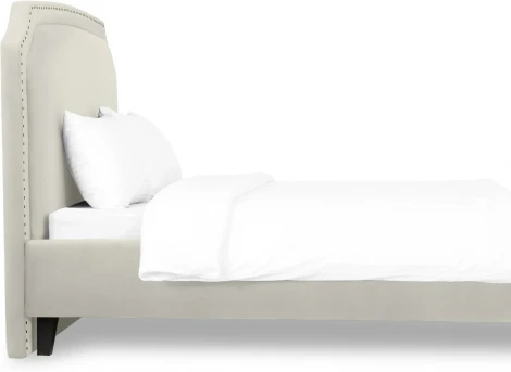 Кровать Ruan 1600 ОГОГО (арт.582825), (Велюр/Белый)