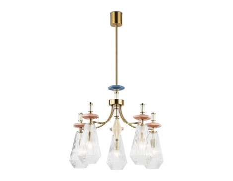 Потолочная люстра на штанге на штанге с керамикой Ambrella Ceramo Modern LH53183