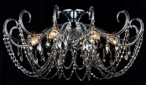 Потолочная люстра Crystal Lux IMPERIA PL6 CHROME/SMOKE