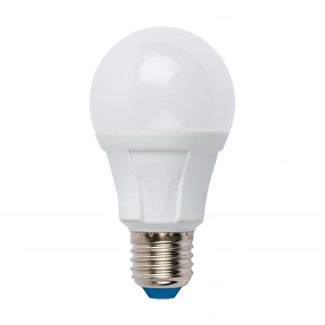 Лампочка светодиодная шар белая E27 8W 3000K Uniel LED-A60 8W/WW/E27/FR PLP01WH