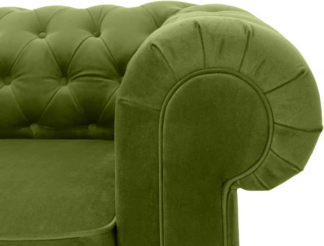 Диван Chesterfield ОГОГО (арт.344550), (Ткань/Зеленый)