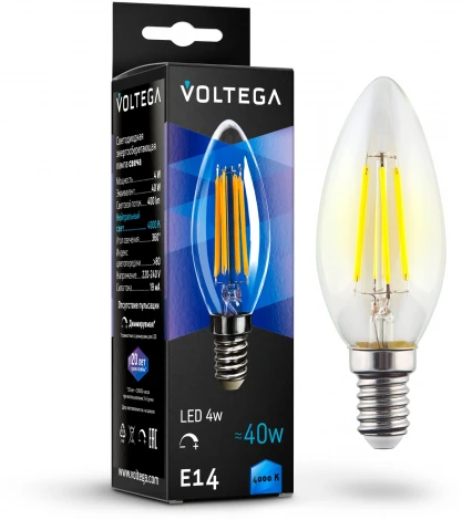 Лампочка светодиодная Voltega Candle dim 5W 8461