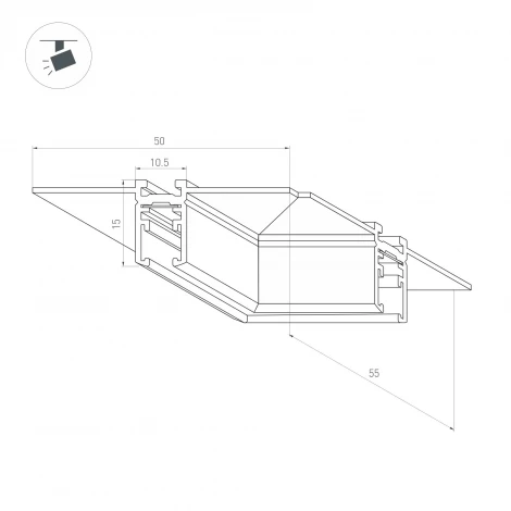 Коннектор угловой MAG-MICROCOSM-CON-FDW-L90 (WH) (Arlight, IP20 Металл) 062720