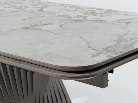 Стол ГАМЛЕТ 200 цвет Гластонбери (Glastonbury Savia Matt), керамика / Латте каркас M-City 64765