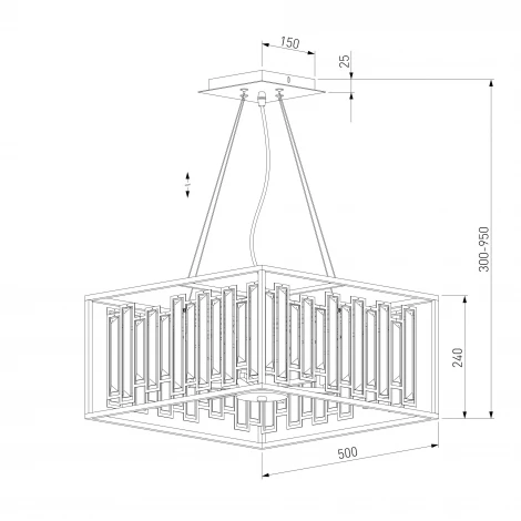 Подвесная люстра Bogate's Cella 312/6 Strotskis (220V, хрусталь, на тросе)