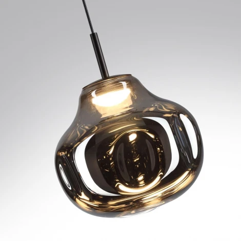 Подвесной светильник Odeon Light Vaso 5097/4LC черный/дымчатый/металл/стекло LED 4W 4000K (220V, на проводе)