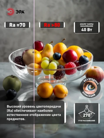 Лампочка светодиодная G9 6Вт ЭРА LED JCD-6W-GL-827-G9 LED JCD-6W-GL-827-G9