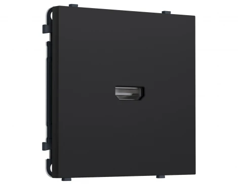 Комплект механизма розетки HDMI 2.1 (Черный Мягкое касание) Ambrella Volt QUANT PRO MS994030
