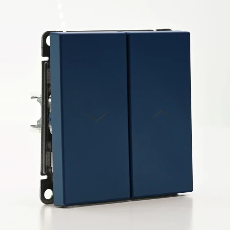 Выключатель жалюзи двухклавишный (аквамарин) Systeme Electric GAL001119S