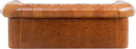 Диван Chesterfield ОГОГО (арт.329686), (Кожа/Коричневый)