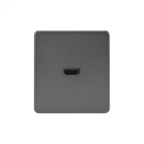 Розетка HDMI с/у титан Kranz Round KR-78-0730-2