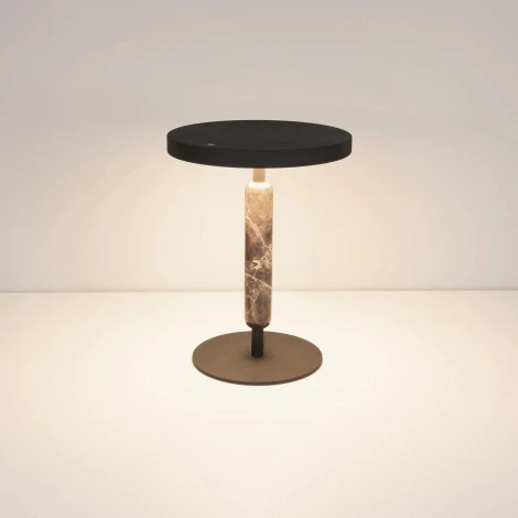 Настольная лампа SP-ALYSS-TAB-R22.5x30-5W Warm3200-MIX (CF-BK, 110 deg, 230V) (Arlight, IP20, Мрамор) 061708