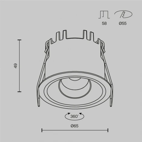 Встраиваемый светильник Maytoni Technical Dip T DL128-10W4K-W