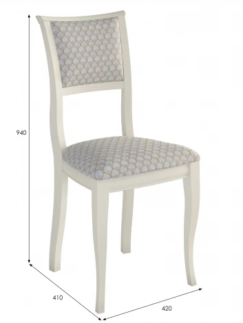 Стул Алдрин слоновая кость/золото, ткань Нот Голд Mebelik 009910