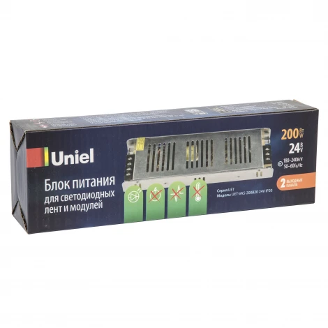 Блок питания 200Вт Uniel UET-VAS-200B20 24V IP20