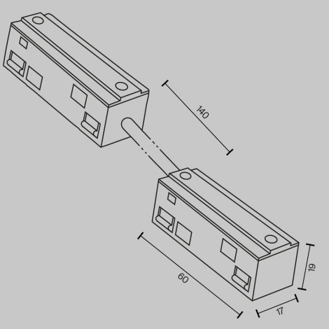 Коннектор гибкий для магнитного шинопровода Maytoni Accessories for tracks Exility TRA034CPC-42B-15-1 (48V)