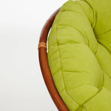 Кресло PAPASAN/ПАПАСАН 23/01 W /с подушкой/ диаметр подушки 125см, 115х101х104см, пекан орех, флок олива, 23 Tetchair 13741