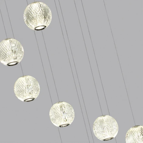 Подвесная люстра каскадная Odeon Light Crystal 5007/56L ром/металл/акрил LED 56W 4000K 4711лм (220V, на проводе)