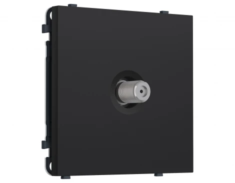 Комплект механизма ТВ-розетки SAT (Черный Мягкое касание) Ambrella Volt QUANT PRO MS993050