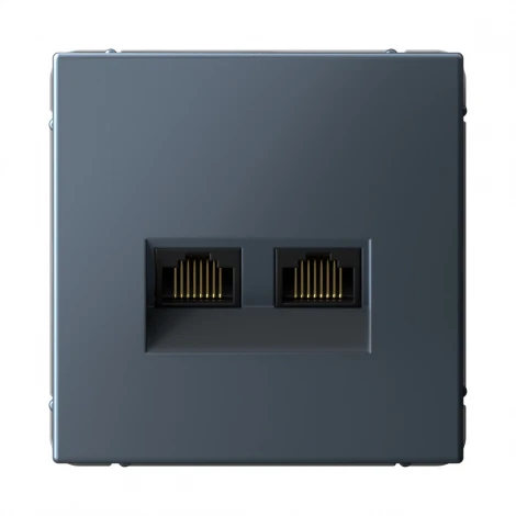 Розетка Ethernet RJ-45 двойная (грифель) Systeme Electric GAL000788