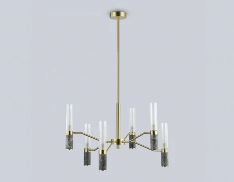 Потолочная люстра на штанге с мрамором Ambrella Ceramo Modern LH53353