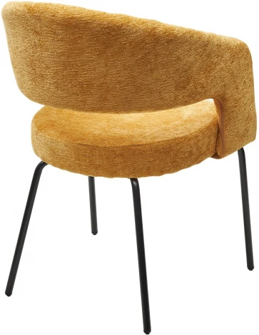 Стул M-City SNUG 3018-08 горчичный, шенилл / черный каркас