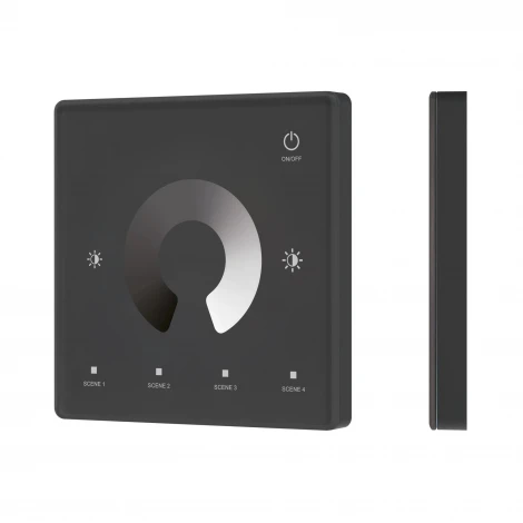 Сенсорная панель INTELLIGENT ARLIGHT SMART-RF-801-11-1G-4SC-DIM черный (3V, 2.4G) накладная (IARL, IP20 Пластик) 063525