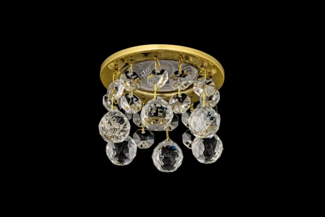 Встраиваемый светильник хрустальный Dio D'Arte Osimo Gold GU10.5.14.8.118 G (220V, круглые)
