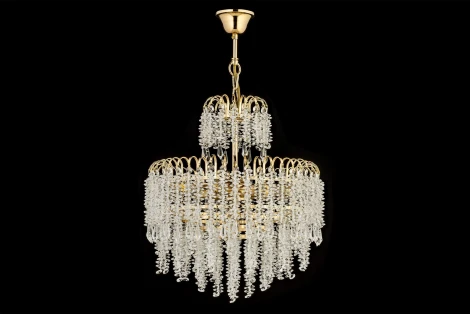 Подвесная люстра Arti Lampadari Daverio E 1.5.50.105 G (220V, хрусталь, на цепи)