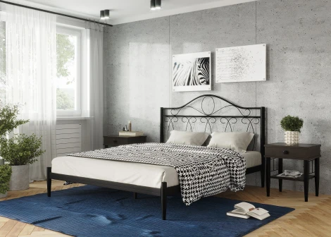 Кровать ЭЛЕГИЯ 140 черный Форвард 102134