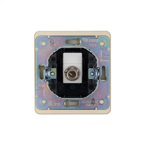 Розетка TV с/у шелк Kranz Round KR-78-0723-7