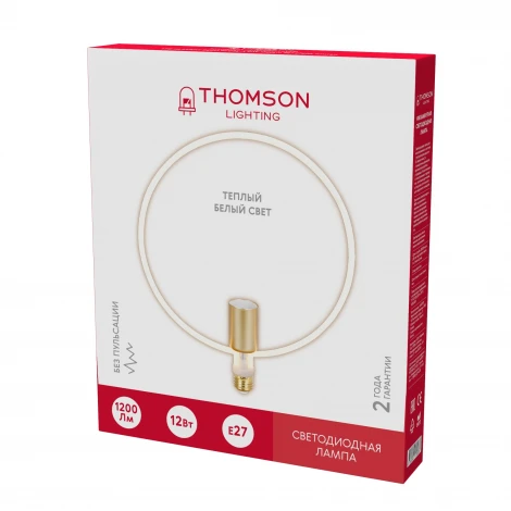 Лампочка светодиодная филаментная белая трубка E27 12W Thomson Deco Globe-3 TH-B2401