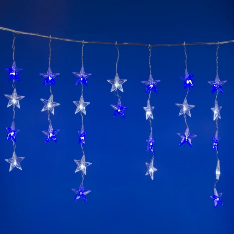 Гирлянда Uniel ULD-E5505-196/DTK WHITE-BLUE IP20 STARS-1