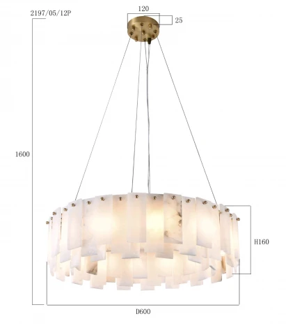Подвесная люстра Stilfort Spanish Stone 2197/05/12P