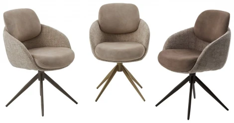 Стул ГРЕЙС (GRACE) 360 град. цвет ТЕМНЫЙ ЛАТТЕ 36-14 / HUNTER-400, экокожа/ ткань / ЛАТТЕ, ®DISAUR M-City 64846