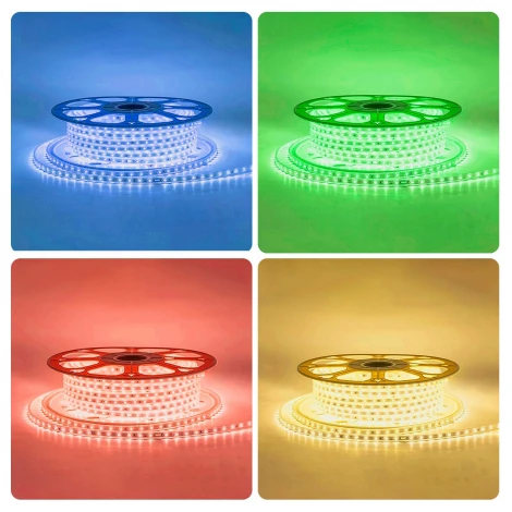 Светодиодная лента 220В 12Вт/м SMD5050 60д/м IP65 50м RGB оболочка из полупрозрачного ПВХ Apeyron 17-48