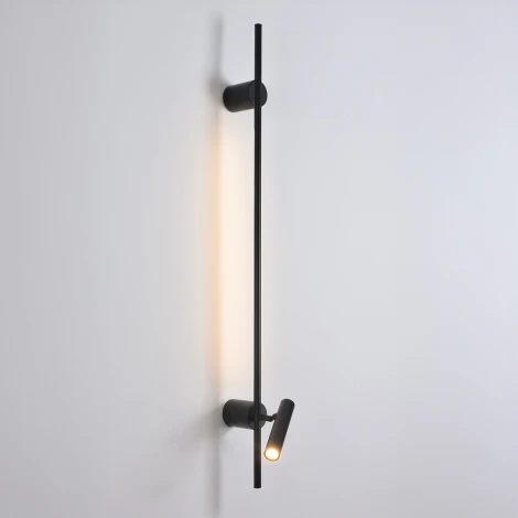 Настенный светильник светодиодный Lumion Toint 8438/11WL черый, металл LED 3W + LED-подсветка 8W 3000K 220V
