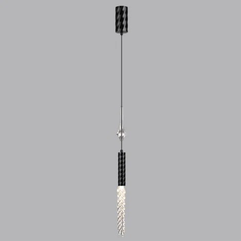 Подвесной светильник Odeon Light Kolos 5459/4L черный глянцевый/прозрачн./металл/стекло/эпоксидная смола LED 4W 3000K (220V, на проводе)