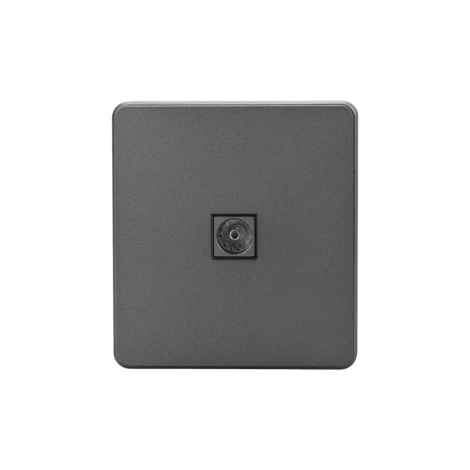 Розетка TV с/у титан Kranz Round KR-78-0723-2