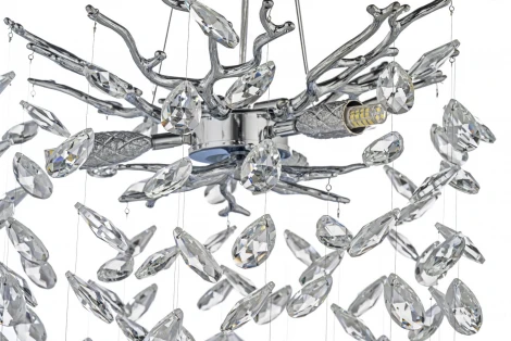 Подвесная люстра хрустальная Dio D`arte Tavenna Nickel Tavenna H 1.5.32.638 N (220V, на тросе)