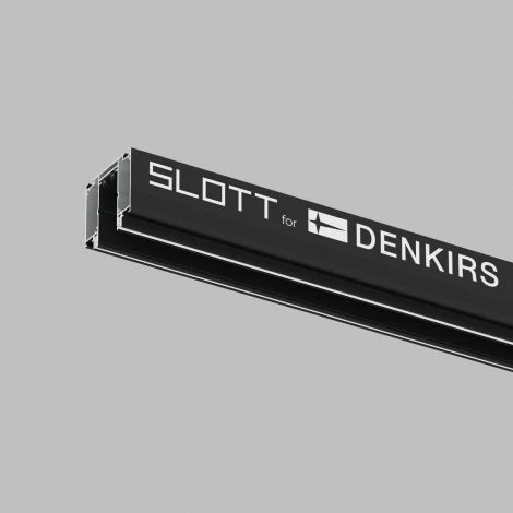 Профиль-трек Denkirs Smart Slott TR2014-BK, для натяжных потолков, 2 м, алюминий, черный (220V)